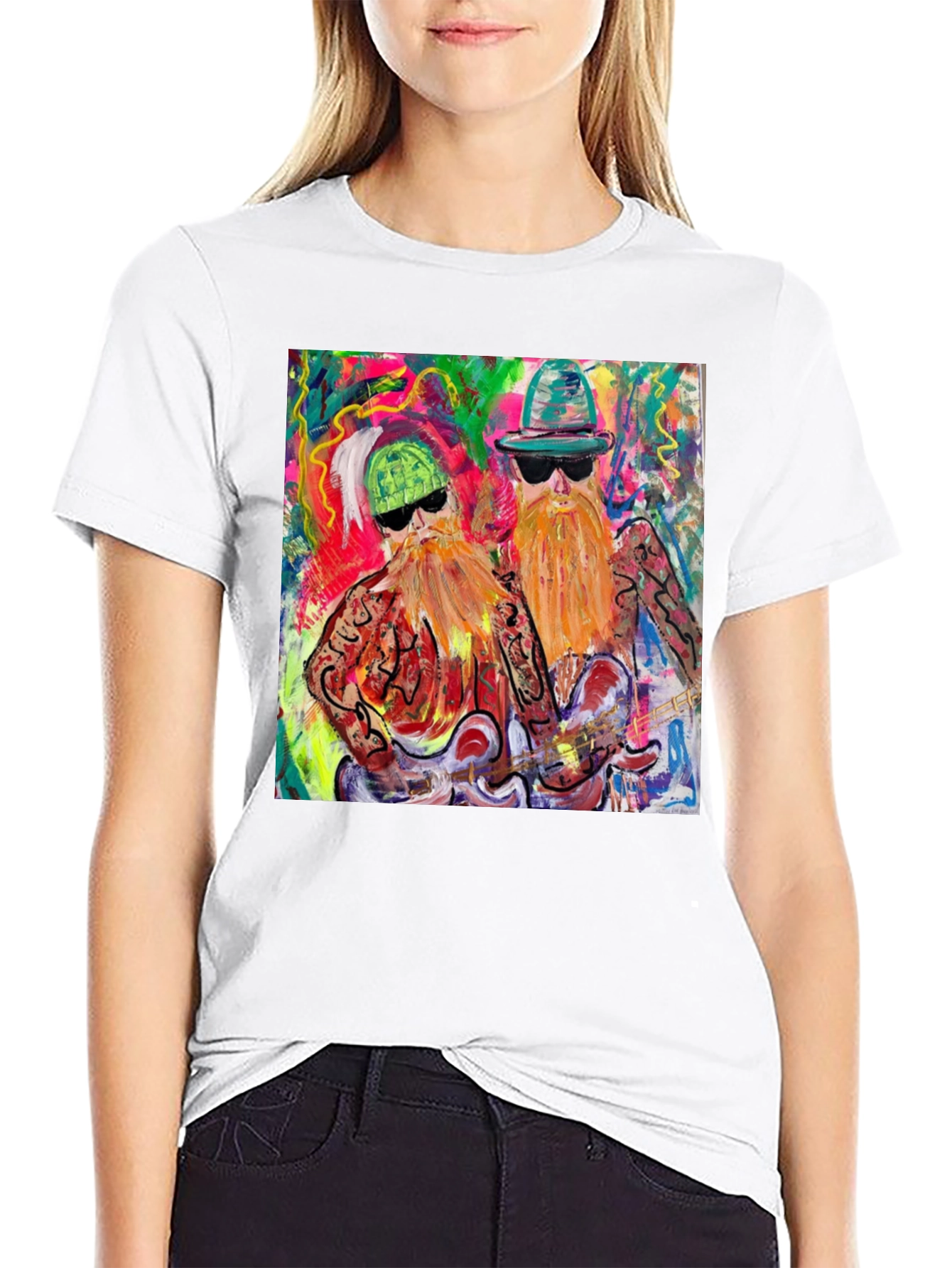 ZZ Top Art Graphic Black T-Shirt