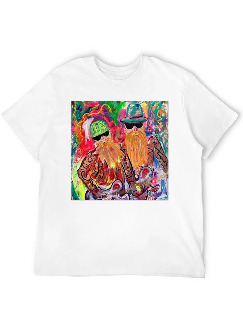 ZZ Top Art Graphic Black T-Shirt