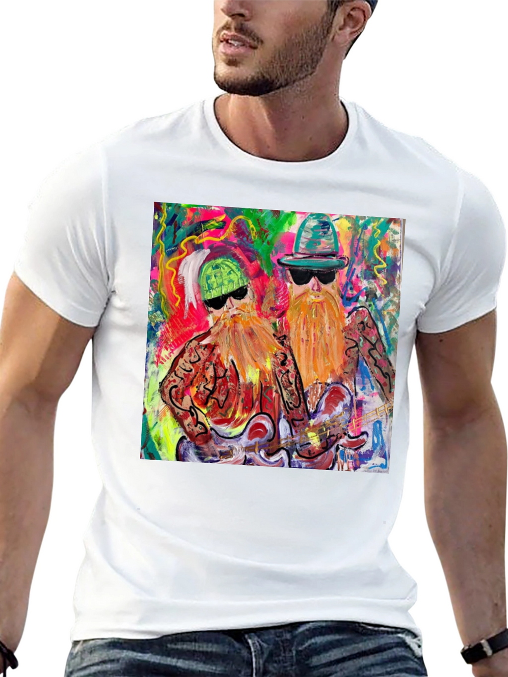 ZZ Top Art Graphic Black T-Shirt