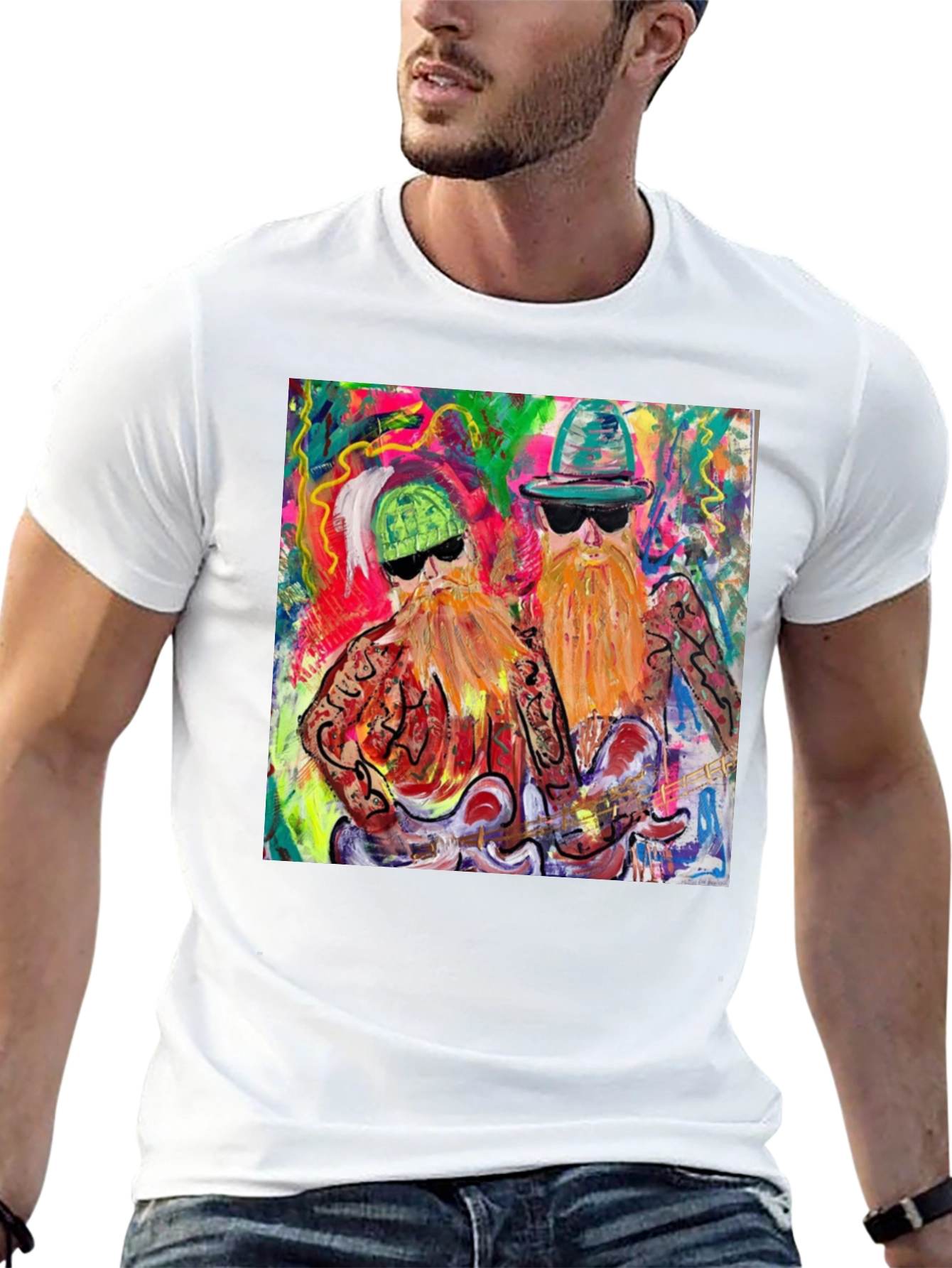 ZZ Top Art Graphic Black T-Shirt