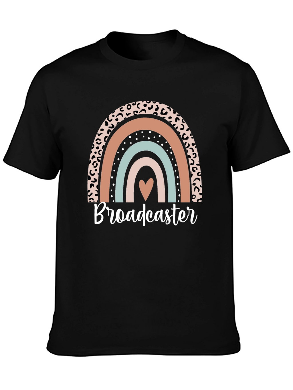 Broadcaster Rainbow Graphic Tee - Stylish Comfort