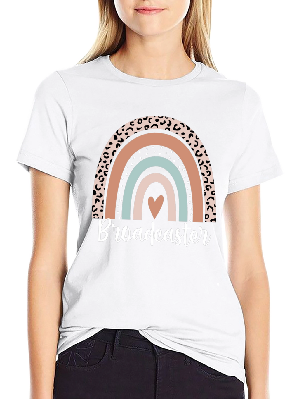 Broadcaster Rainbow Graphic Tee - Stylish Comfort