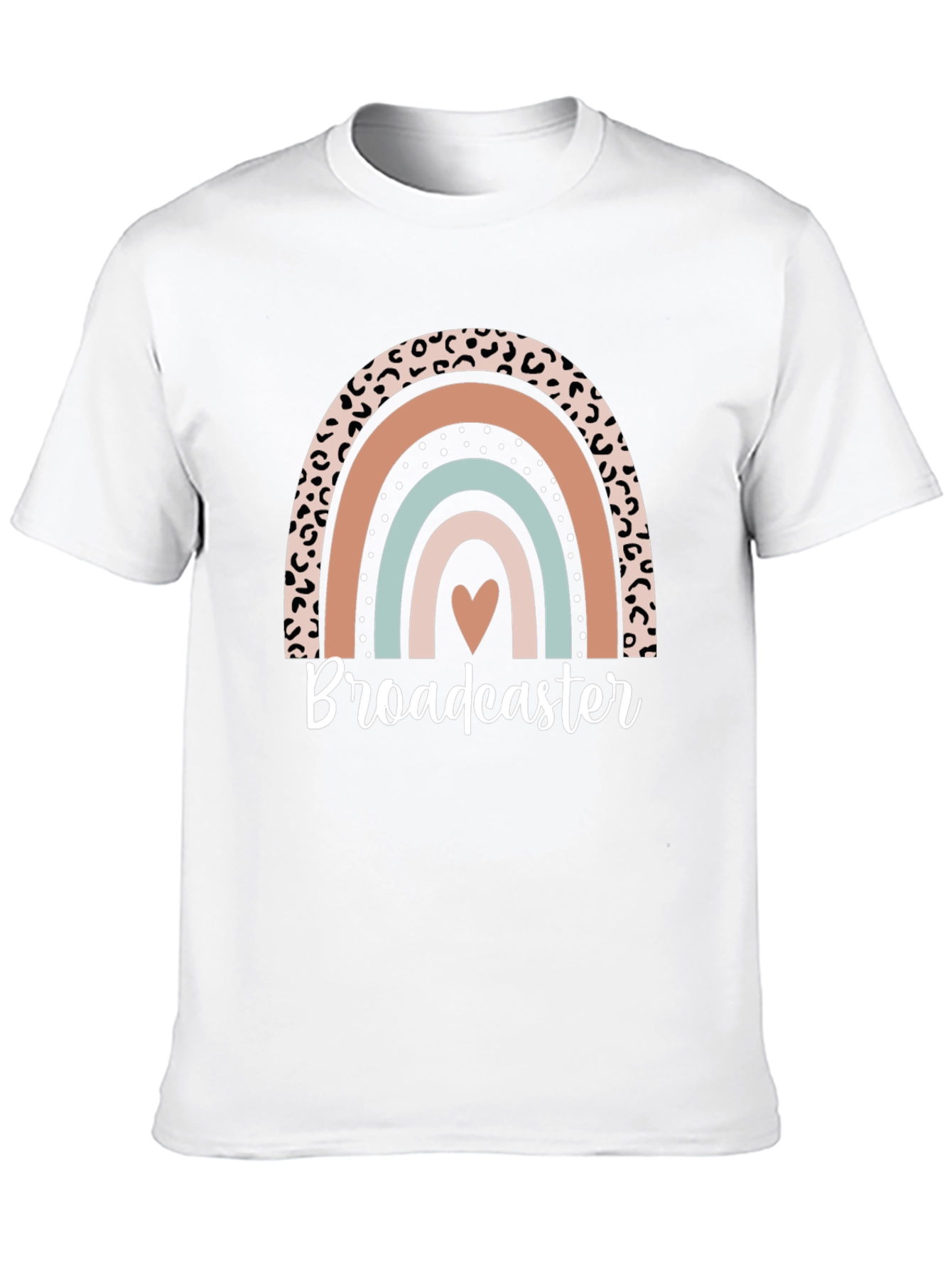 Broadcaster Rainbow Graphic Tee - Stylish Comfort