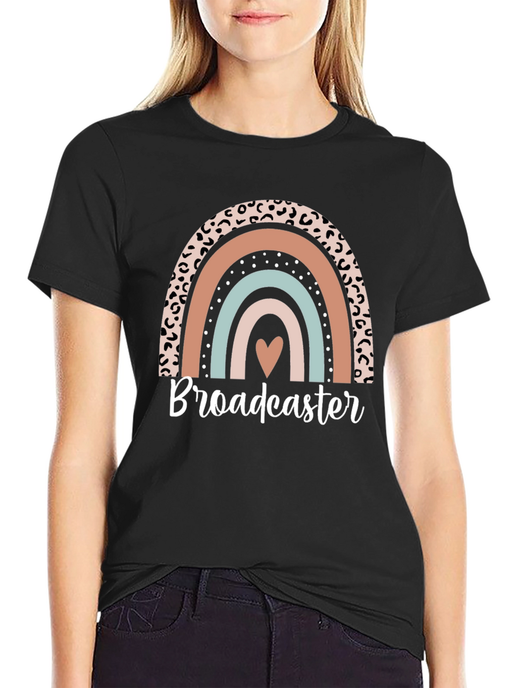 Broadcaster Rainbow Graphic Tee - Stylish Comfort