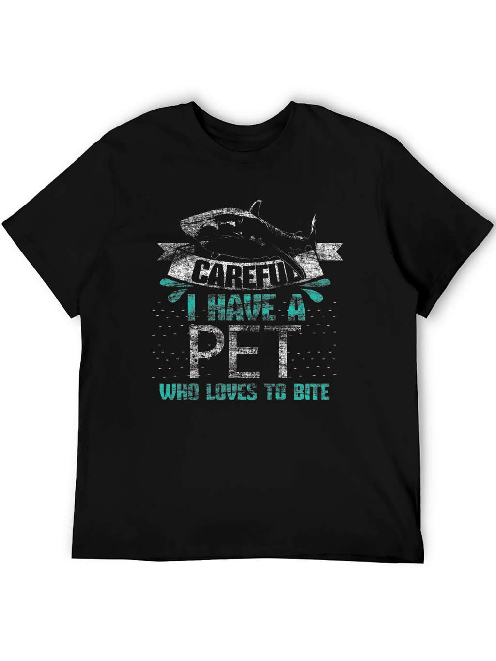 Careful Pet Shark Bite Graphic Tee