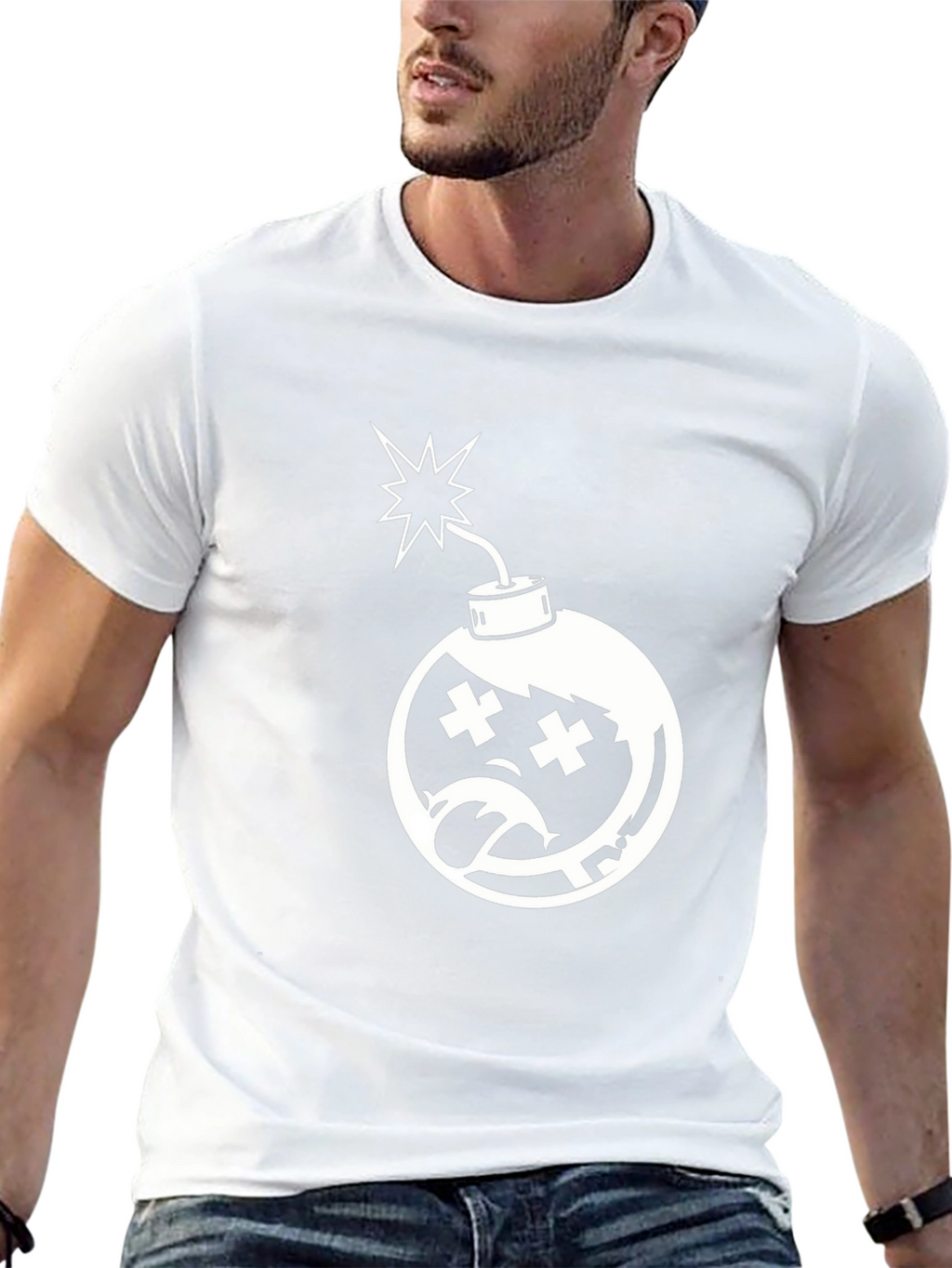 Edgy Bomb Graphic Tee - Classic Black T-Shirt