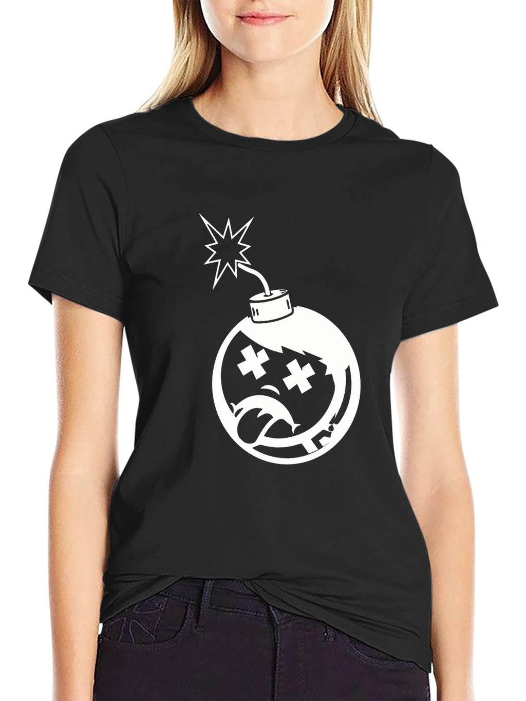Edgy Bomb Graphic Tee - Classic Black T-Shirt