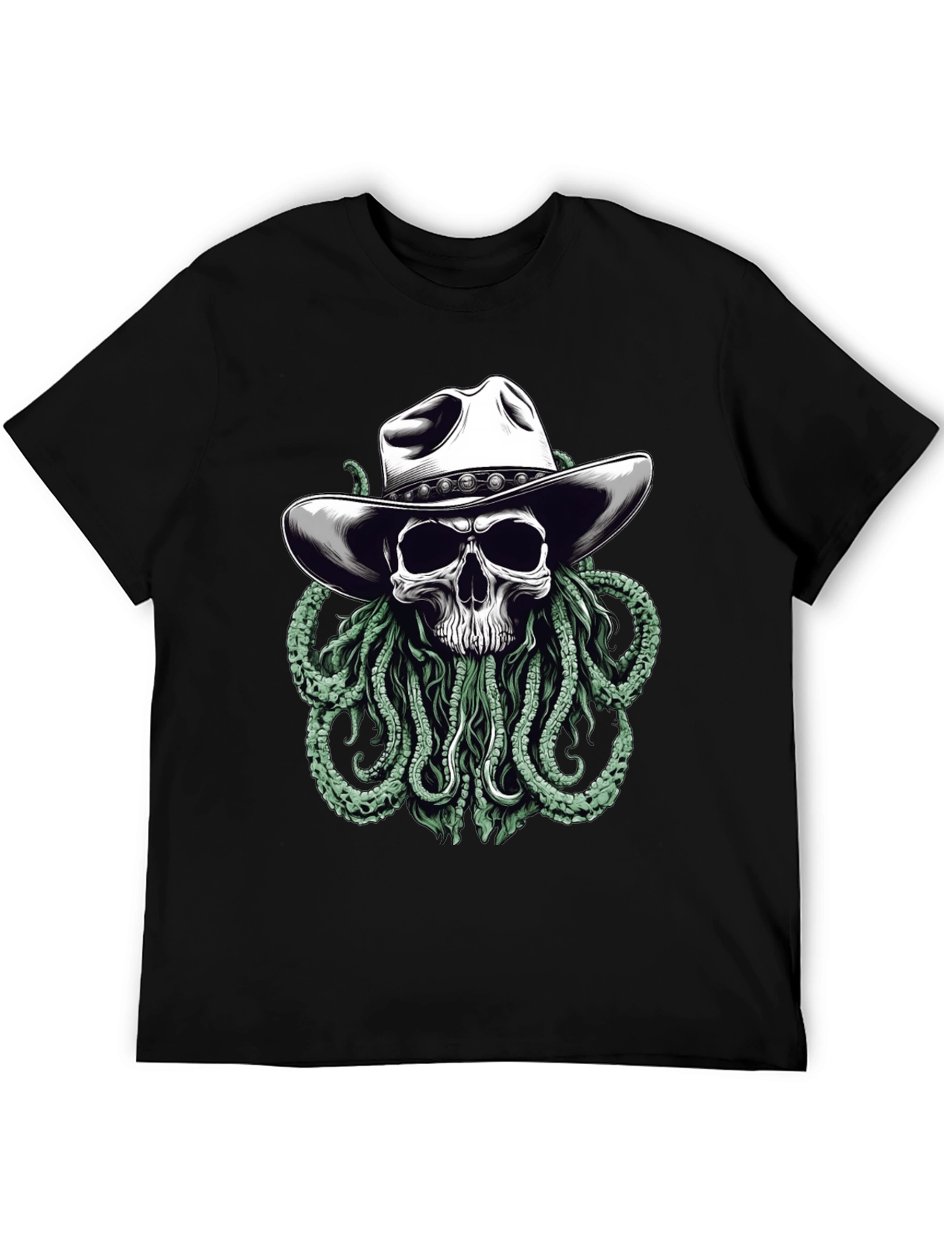 Skull Cowboy Kraken T-Shirt - Western Sea Monster Tee