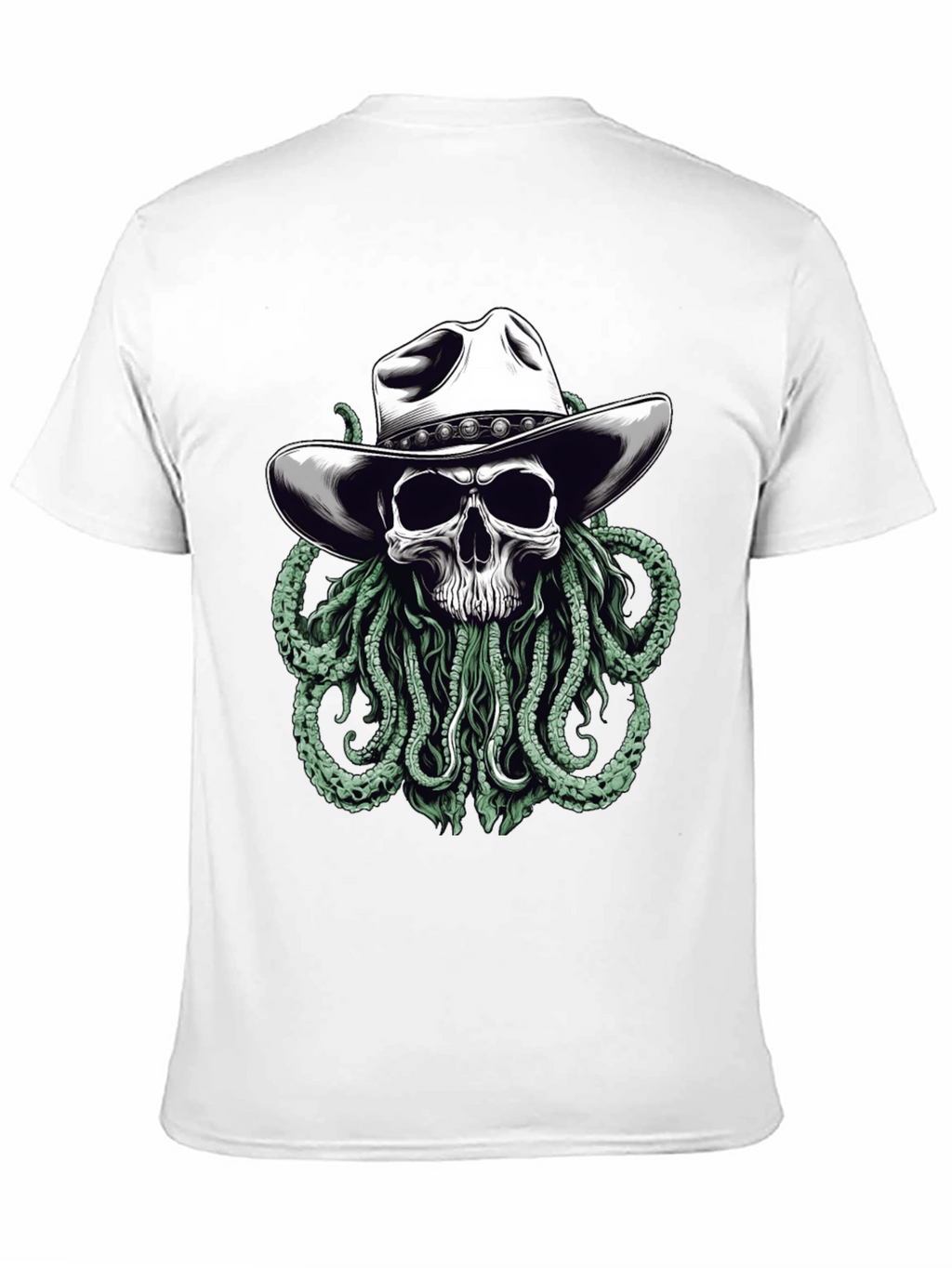 Skull Cowboy Kraken T-Shirt - Western Sea Monster Tee