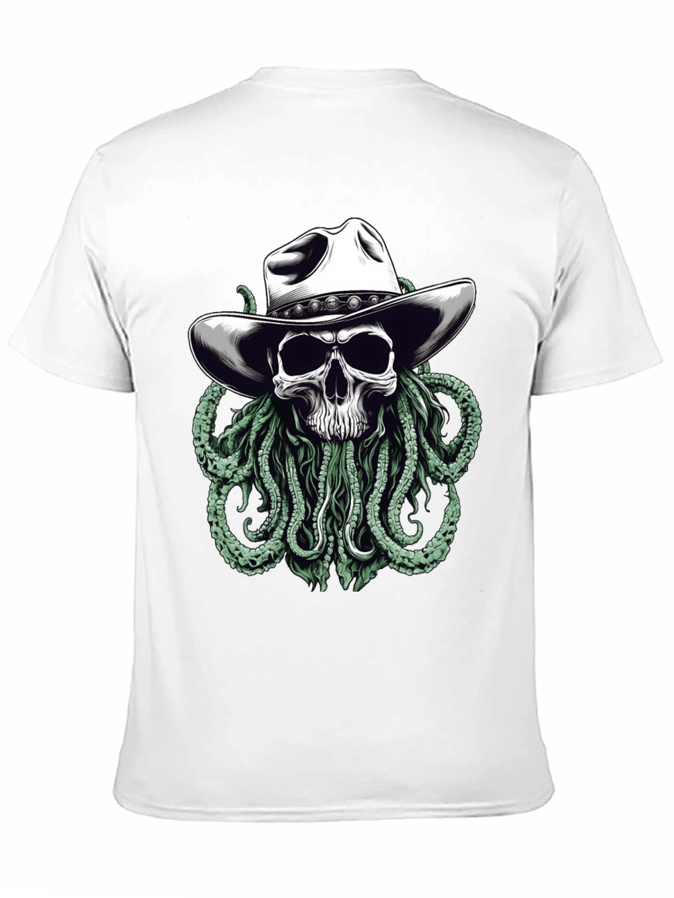Skull Cowboy Kraken T-Shirt - Western Sea Monster Tee