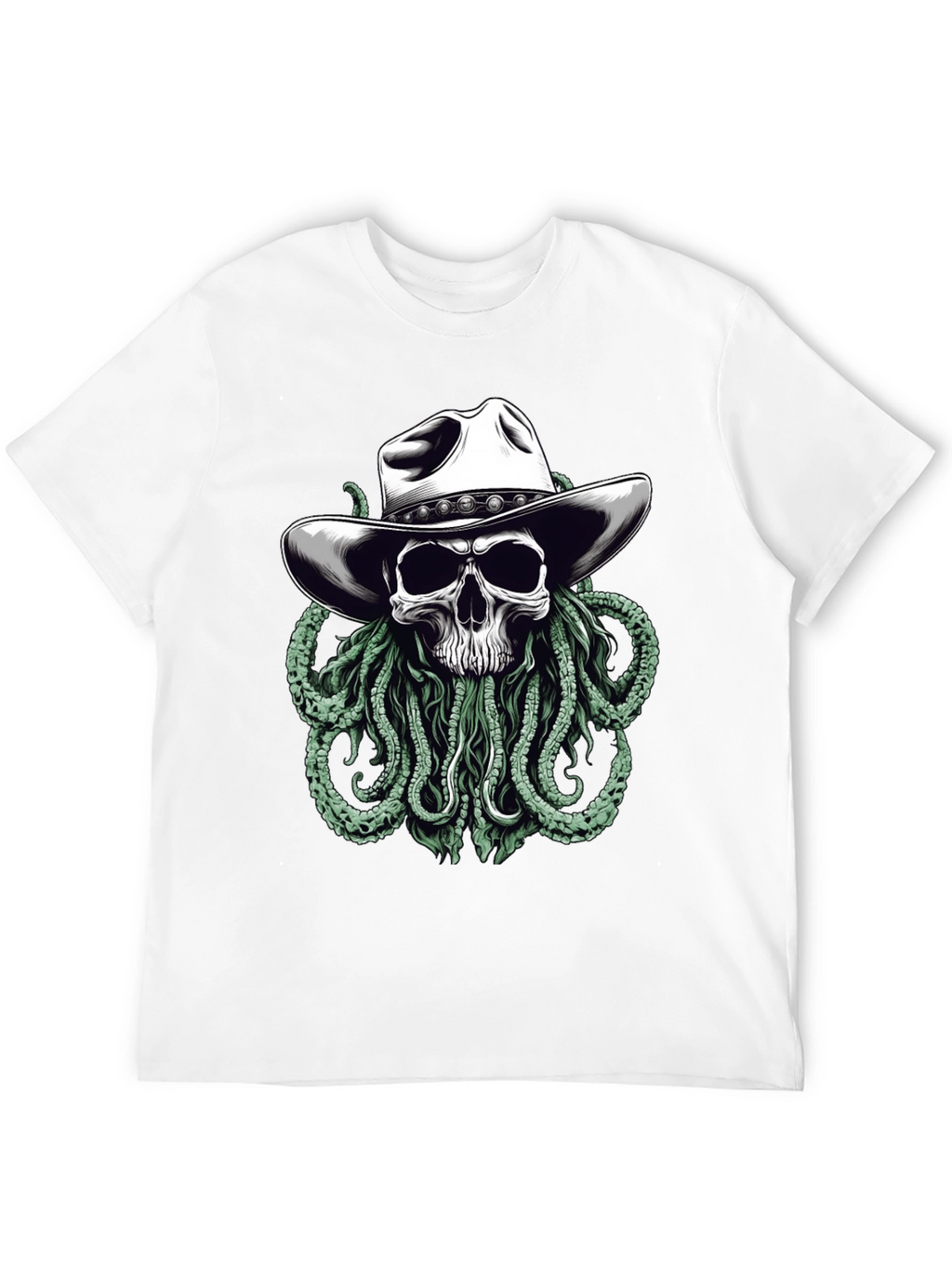Skull Cowboy Kraken T-Shirt - Western Sea Monster Tee