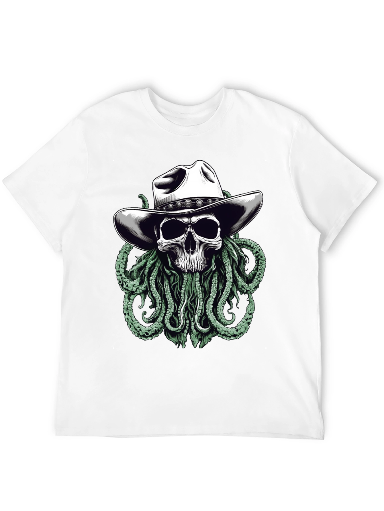 Skull Cowboy Kraken T-Shirt - Western Sea Monster Tee