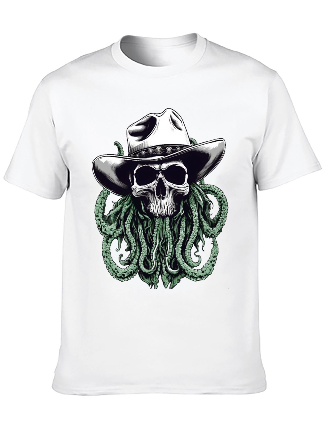 Skull Cowboy Kraken T-Shirt - Western Sea Monster Tee
