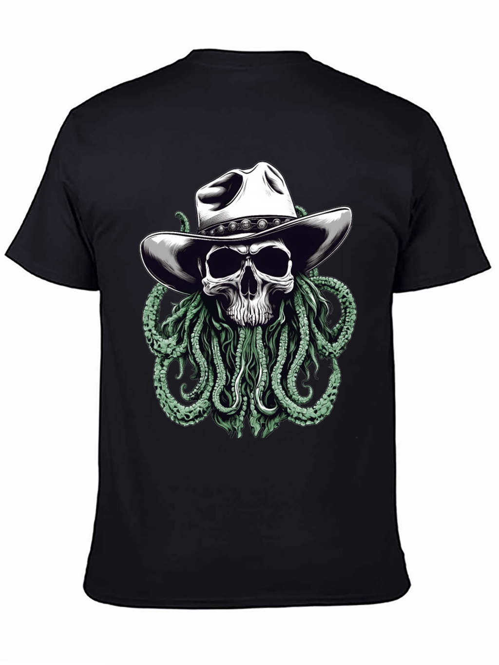 Skull Cowboy Kraken T-Shirt - Western Sea Monster Tee
