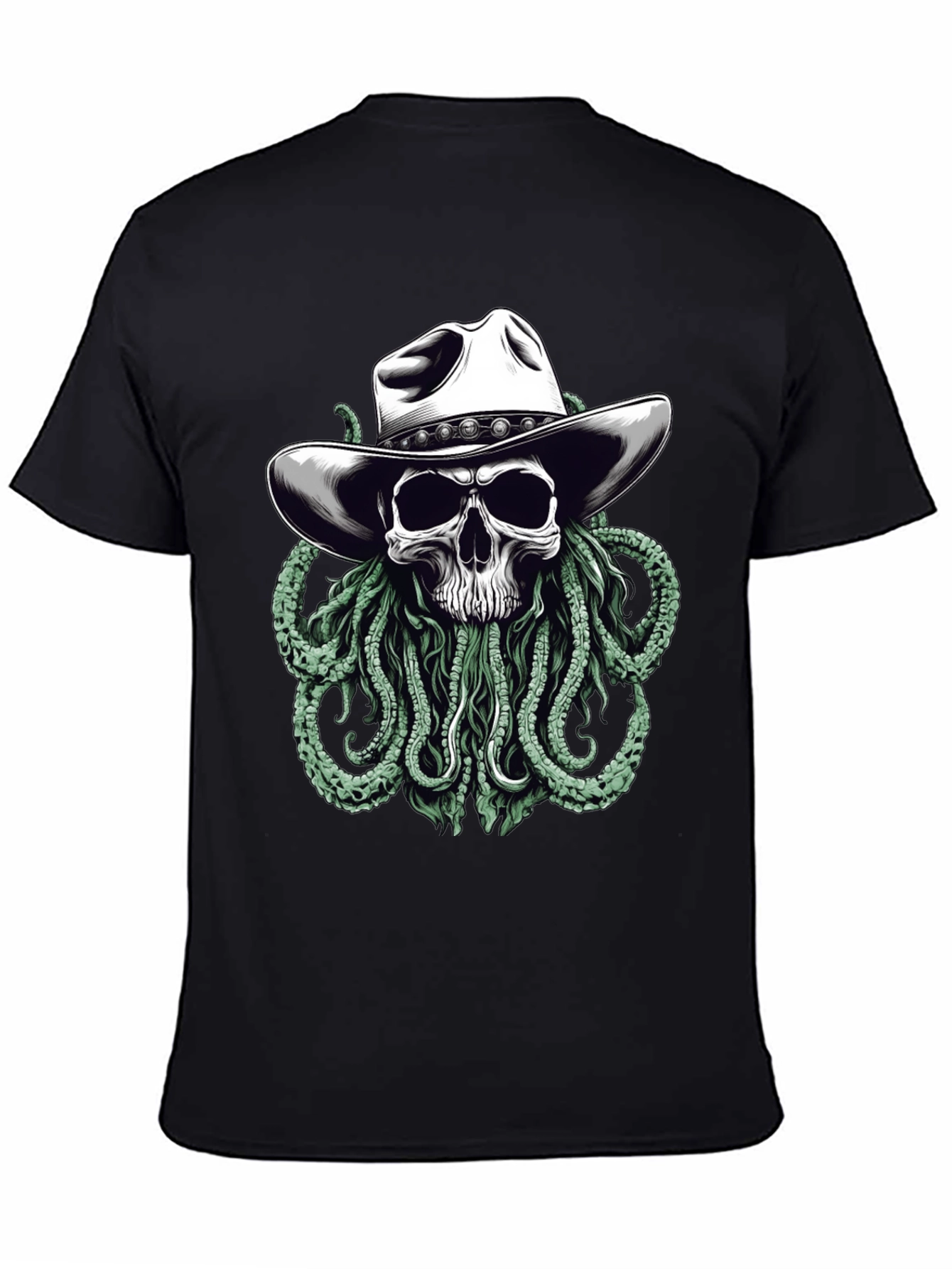 Skull Cowboy Kraken T-Shirt - Western Sea Monster Tee
