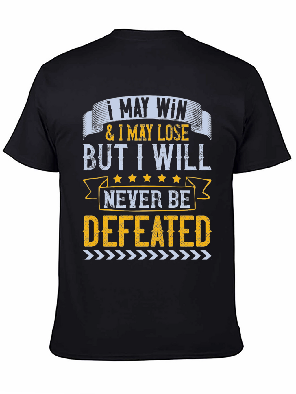 Motivational Never Defeated Graphic Tee
