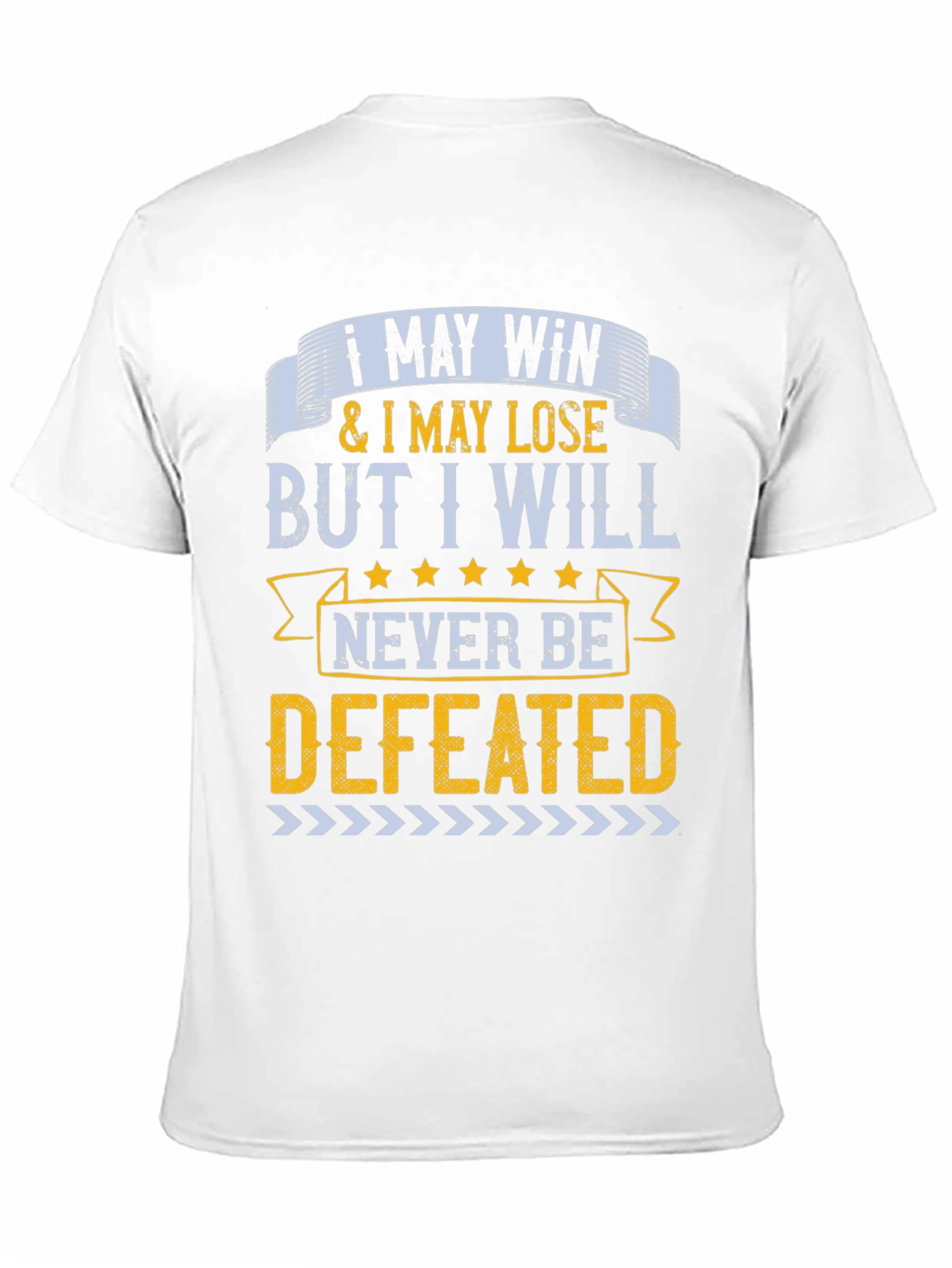 Motivational Never Defeated Graphic Tee