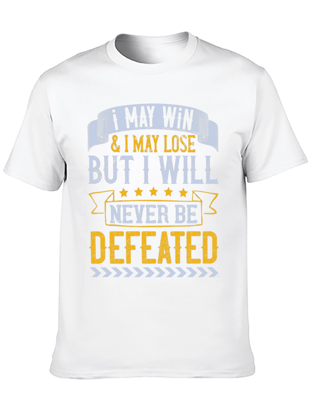 Motivational Never Defeated Graphic Tee