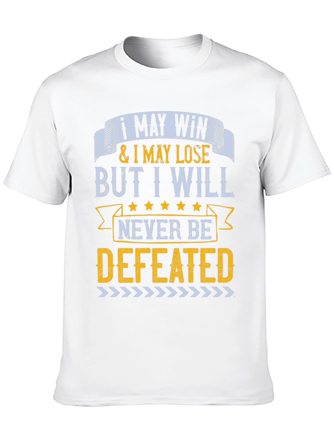 Motivational Never Defeated Graphic Tee