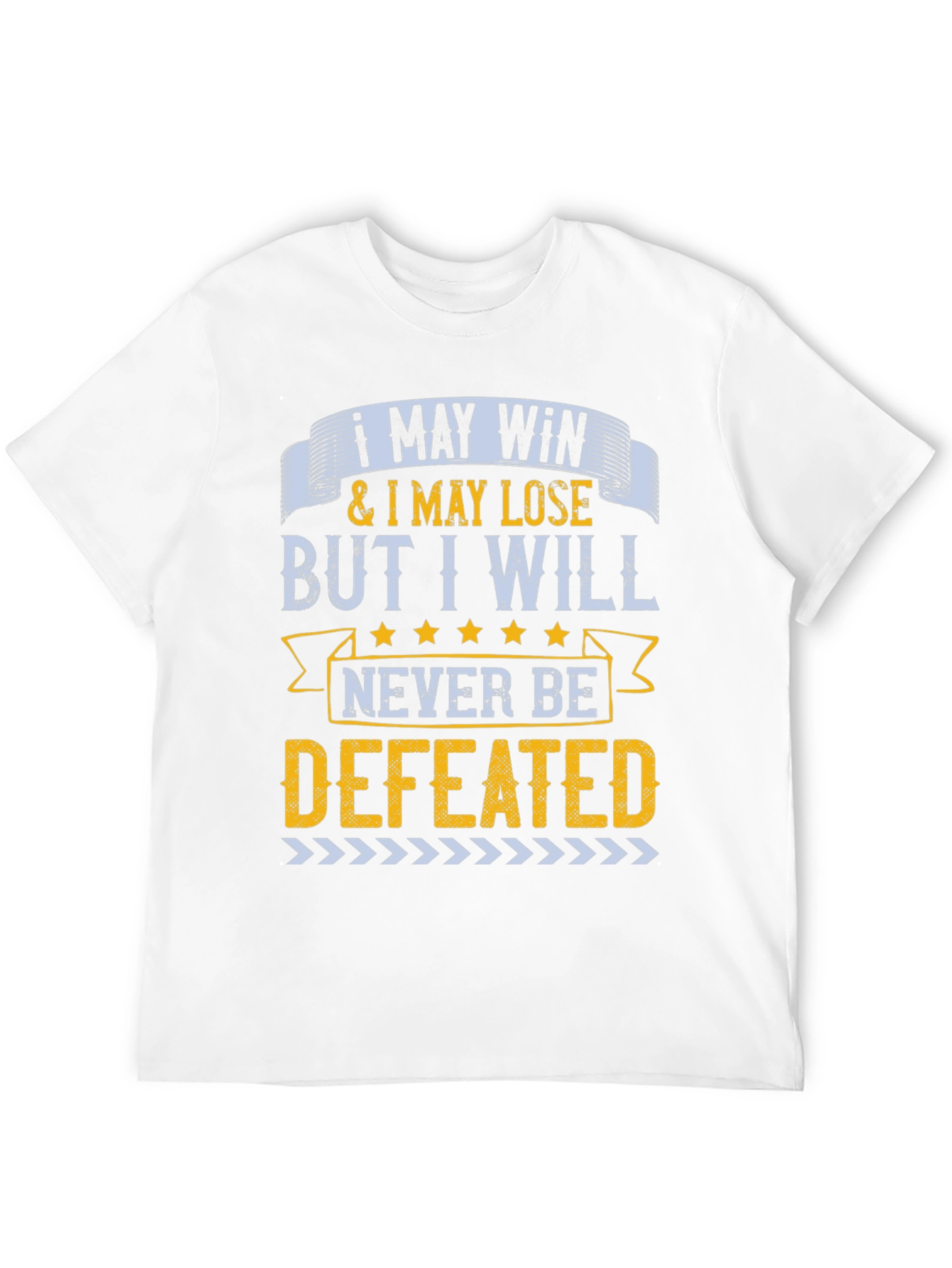 Motivational Never Defeated Graphic Tee