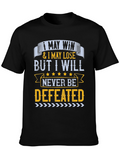 Motivational Never Defeated Graphic Tee