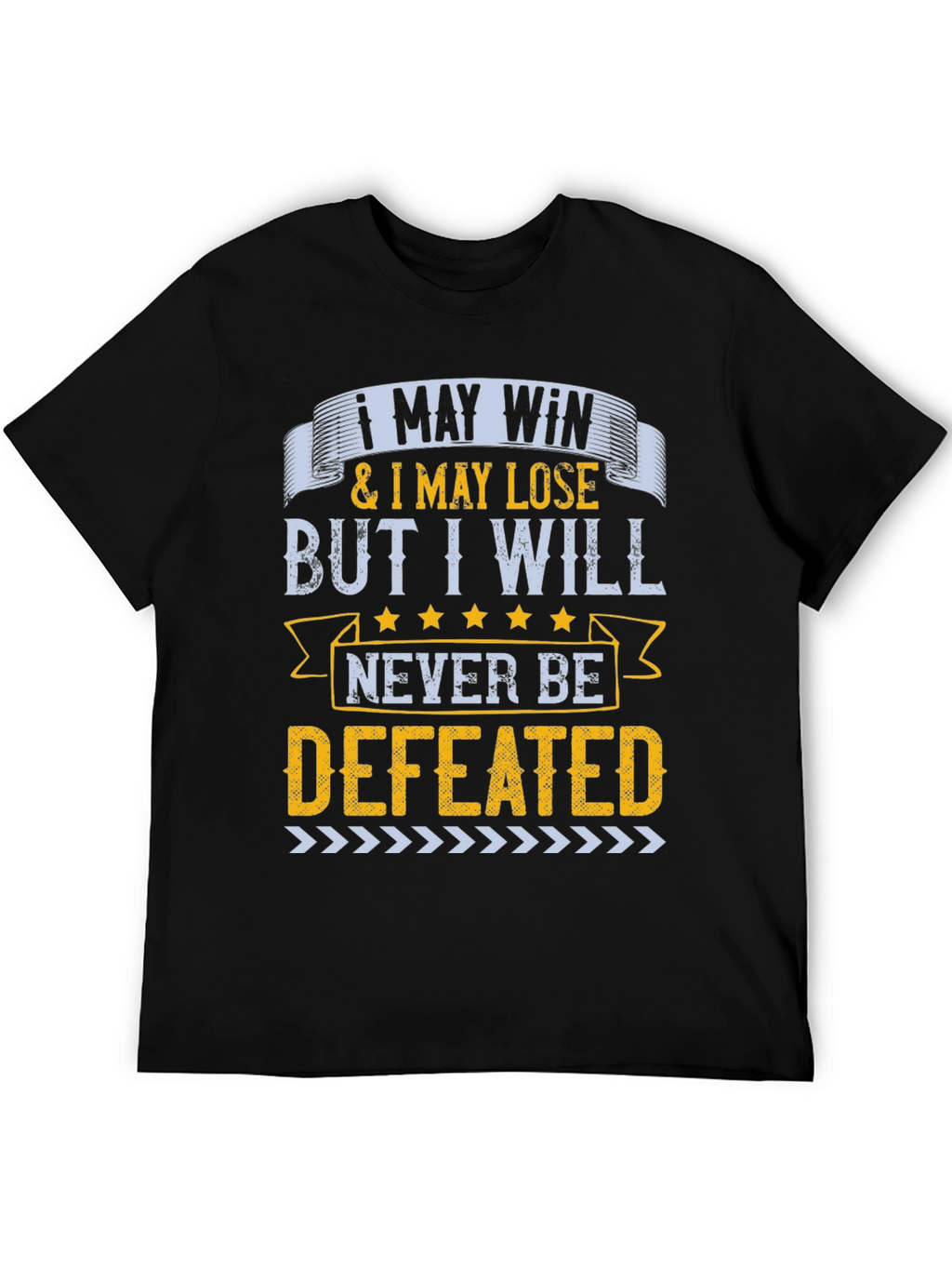 Motivational Never Defeated Graphic Tee