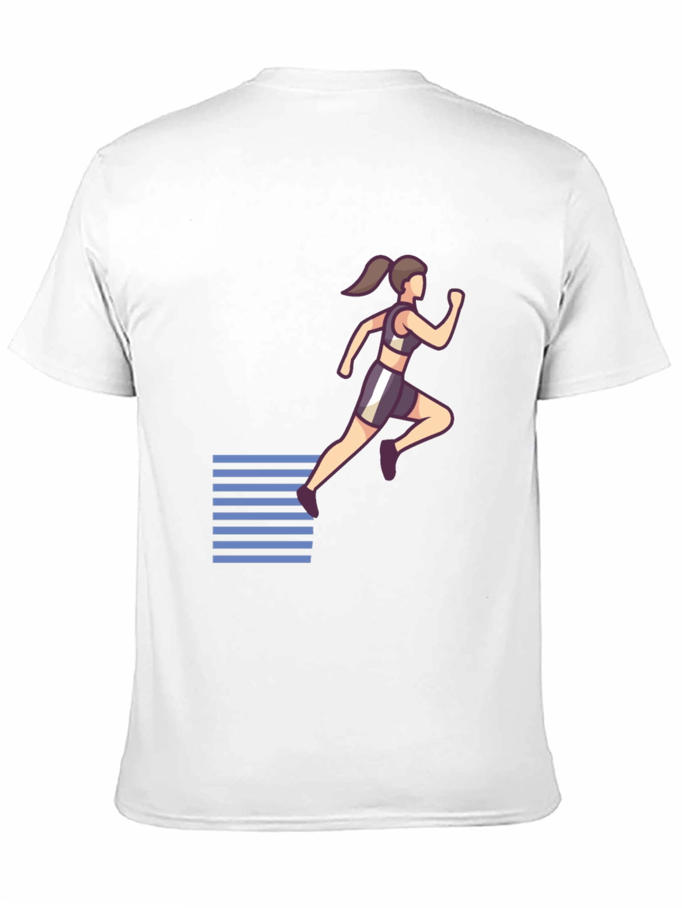 Womens Running Graphic Black T-Shirt