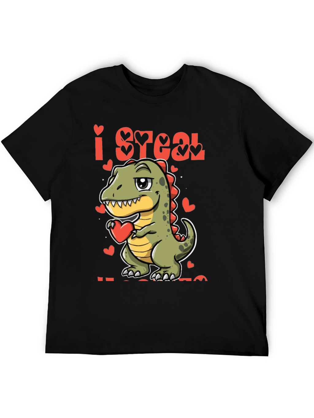 I Steal Hearts T-Rex Valentines Day T-Shirt