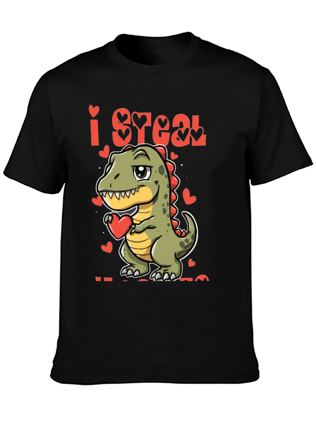 I Steal Hearts T-Rex Valentines Day T-Shirt