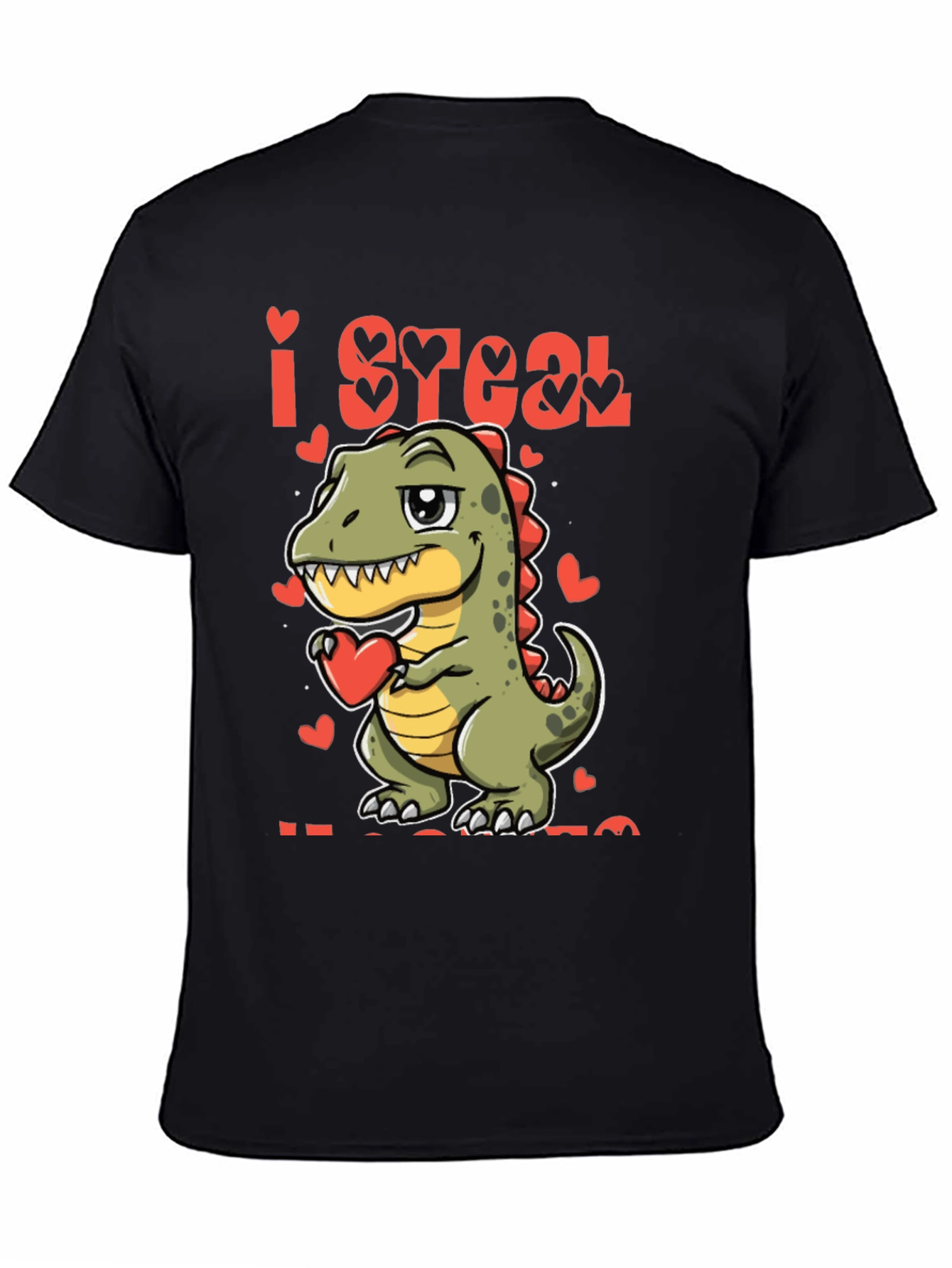 I Steal Hearts T-Rex Valentines Day T-Shirt