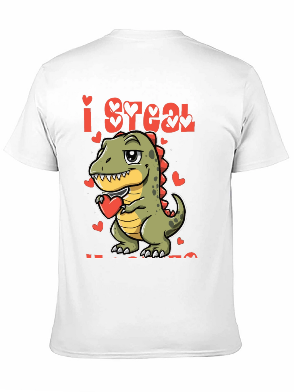 I Steal Hearts T-Rex Valentines Day T-Shirt