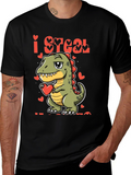 I Steal Hearts T-Rex Valentines Day T-Shirt