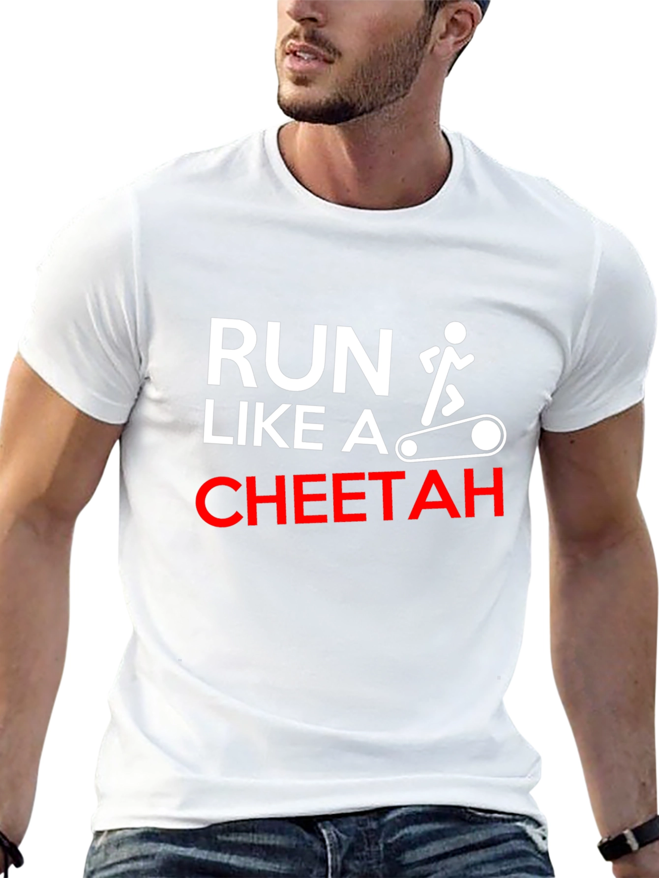Run Like A Cheetah Funny Workout T-Shirt