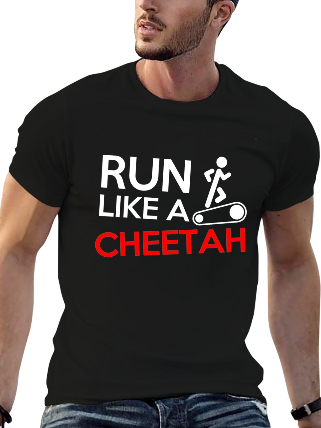 Run Like A Cheetah Funny Workout T-Shirt