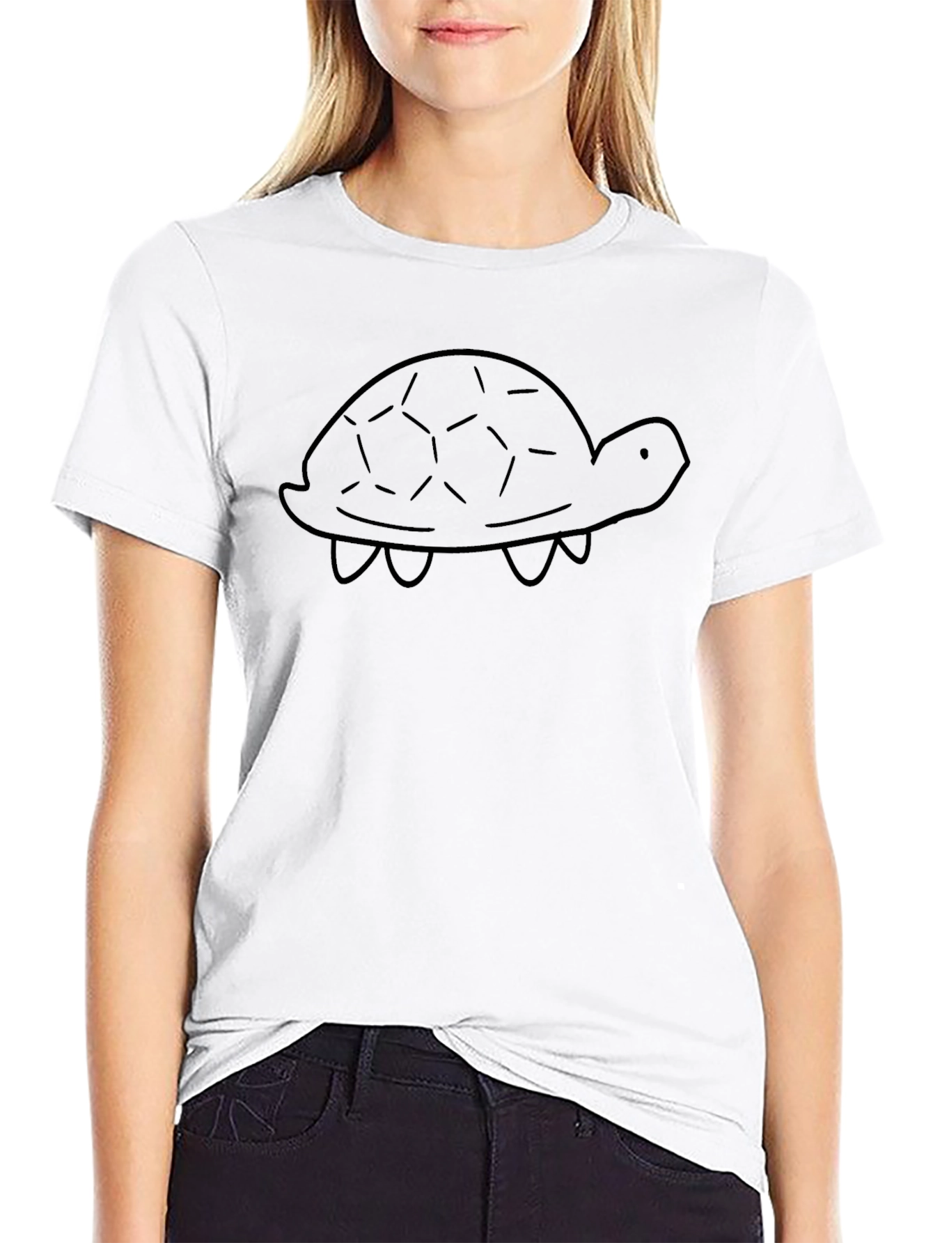 Turtle Graphic Tee - Classic Black Cotton