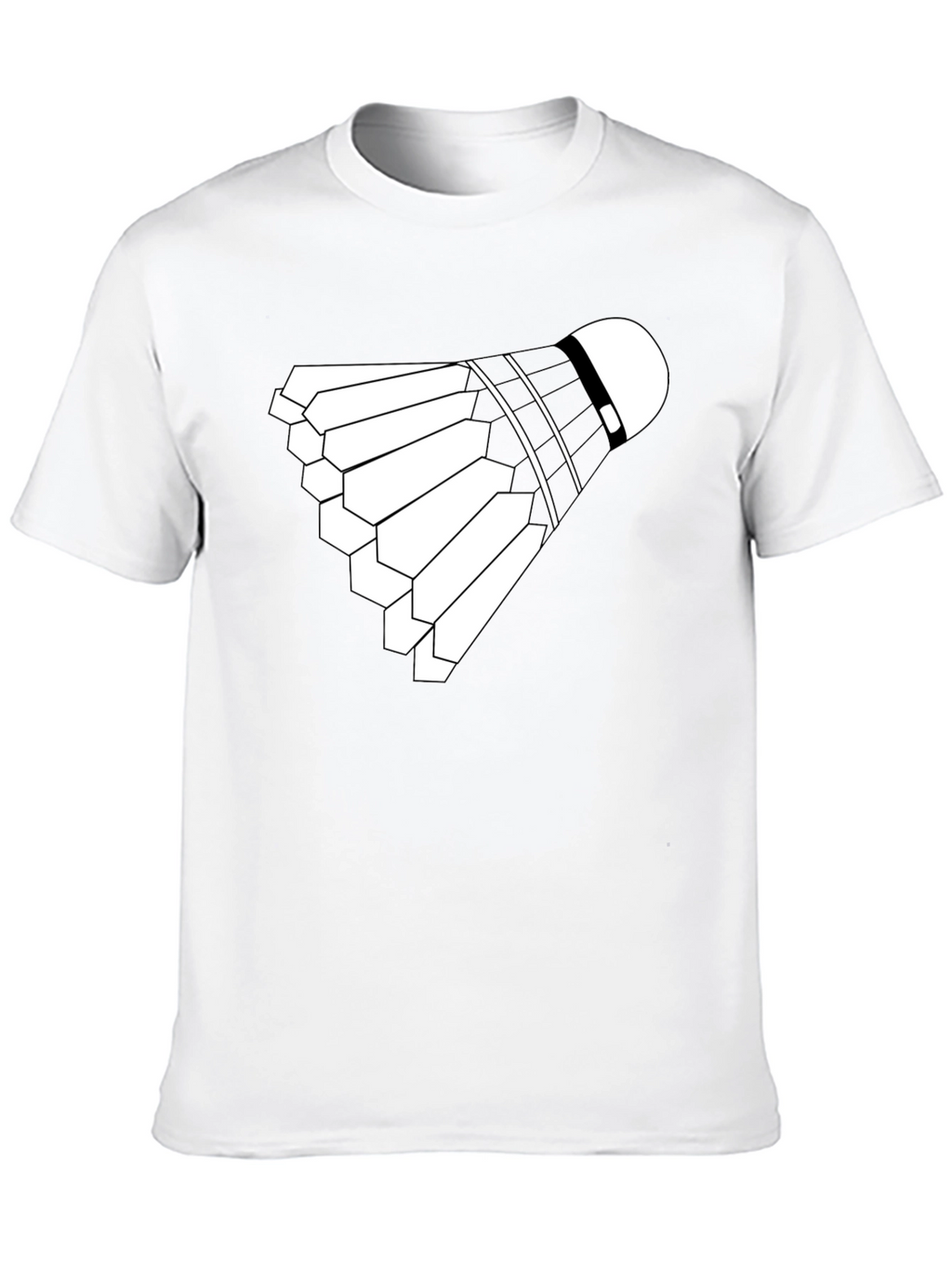 Badminton Shuttlecock Graphic Tee - Black