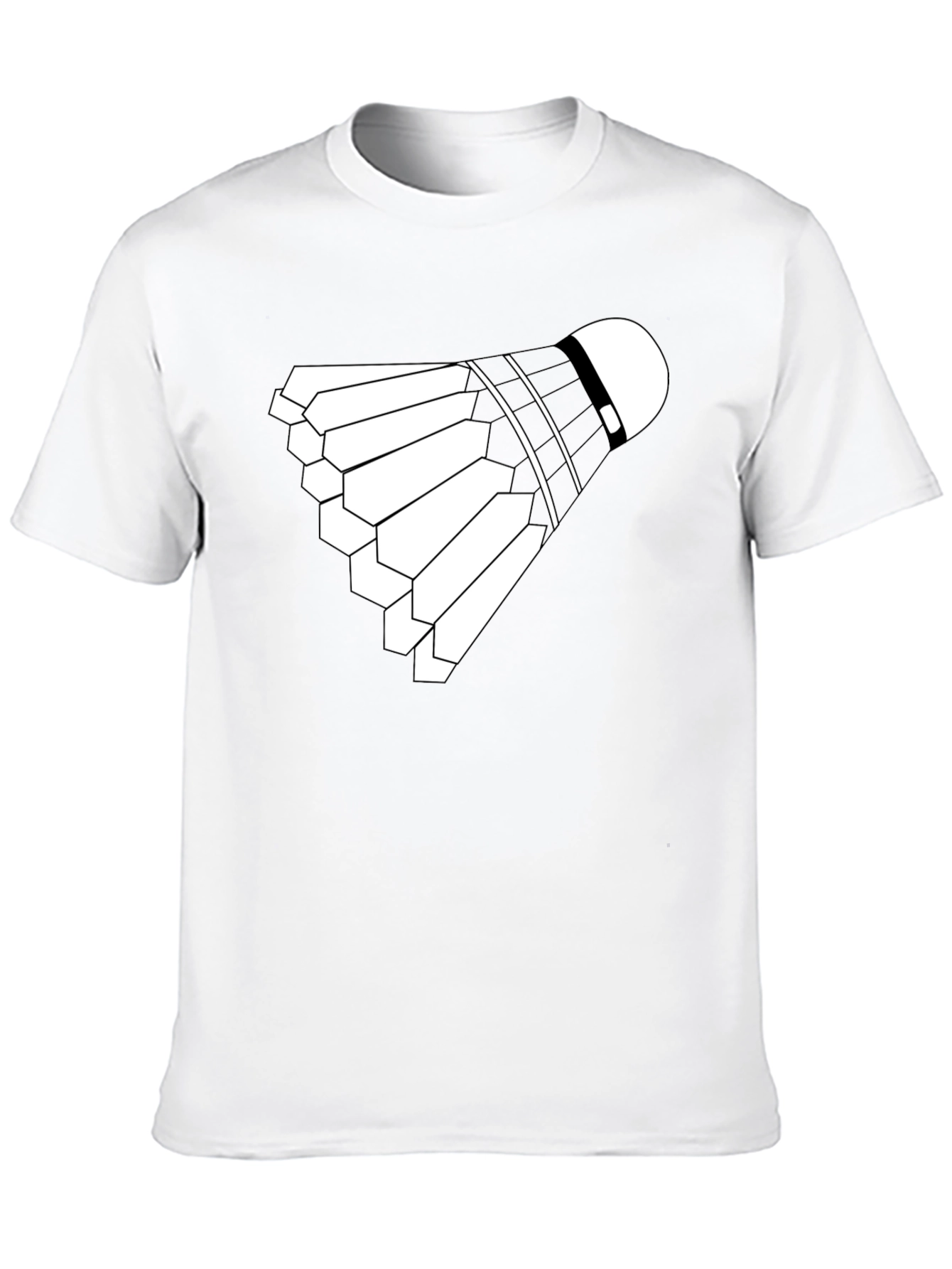 Badminton Shuttlecock Graphic Tee - Black