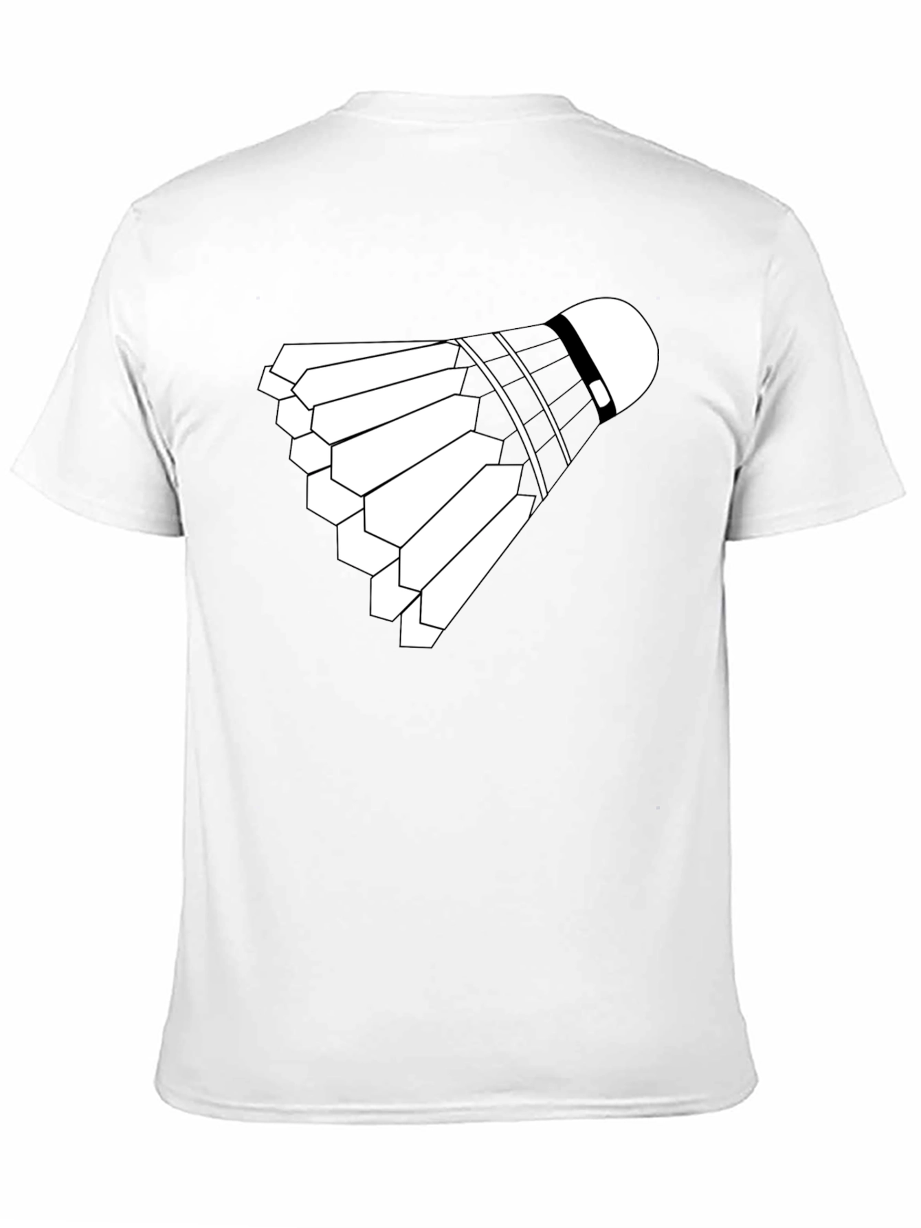 Badminton Shuttlecock Graphic Tee - Black