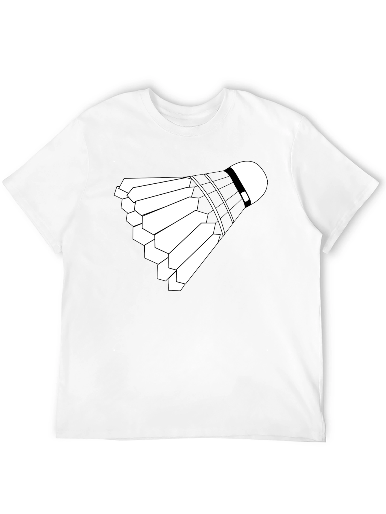 Badminton Shuttlecock Graphic Tee - Black