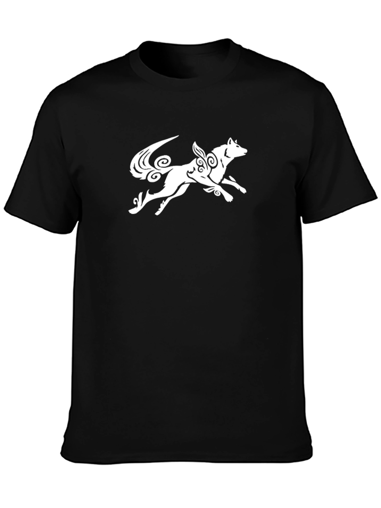 Wolf Design Graphic Print T-Shirt