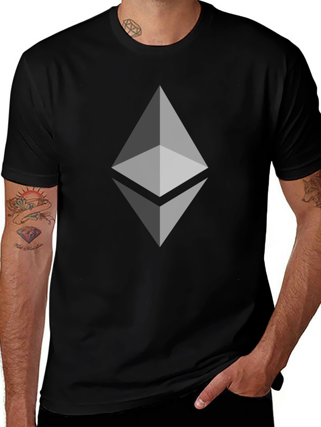 Ethereum Crypto T-Shirt - Modern Black Tee