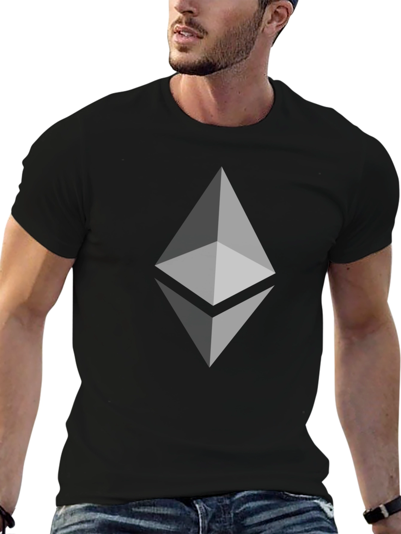 Ethereum Crypto T-Shirt - Modern Black Tee