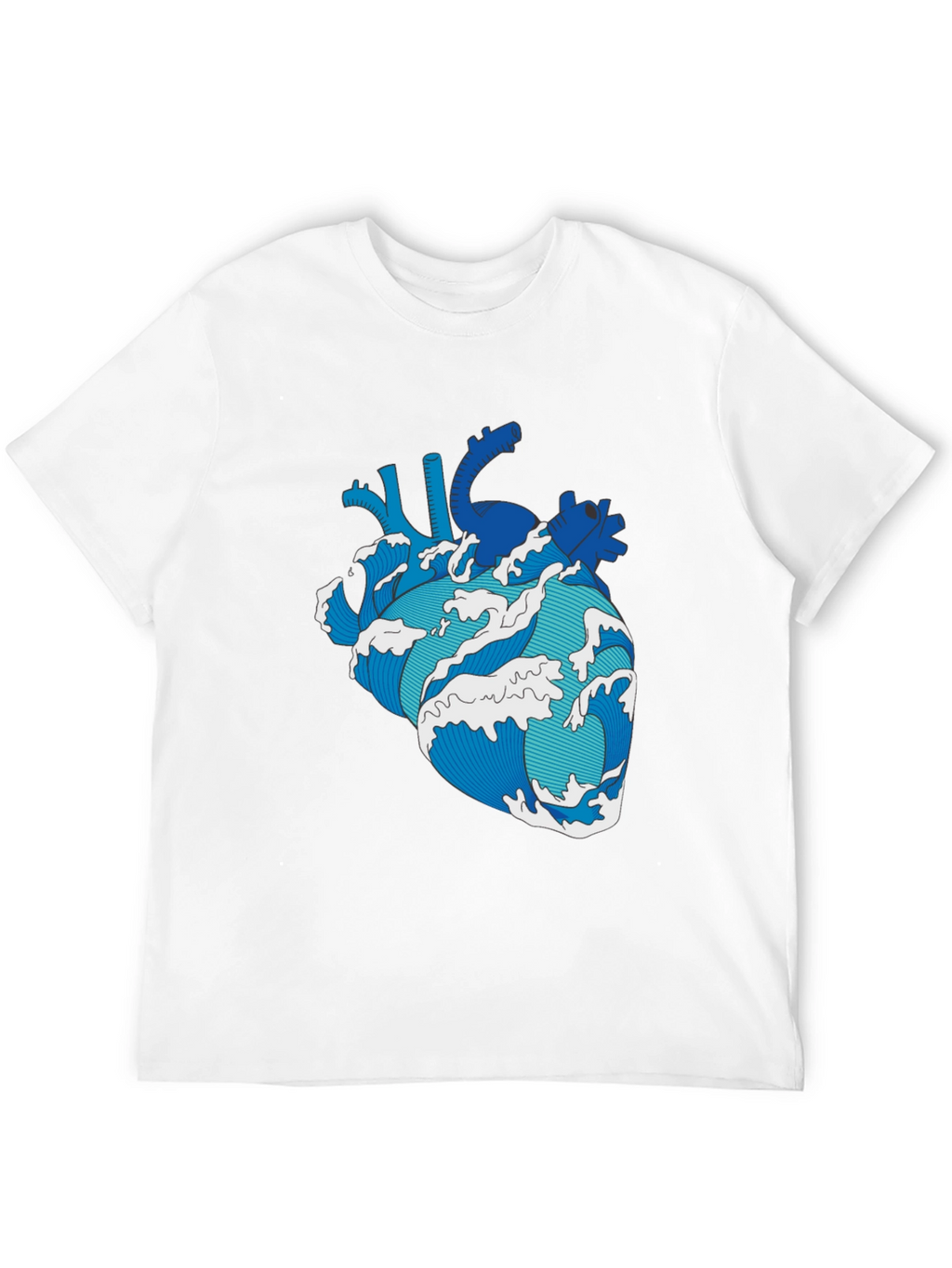 Wave Heart Black T-Shirt