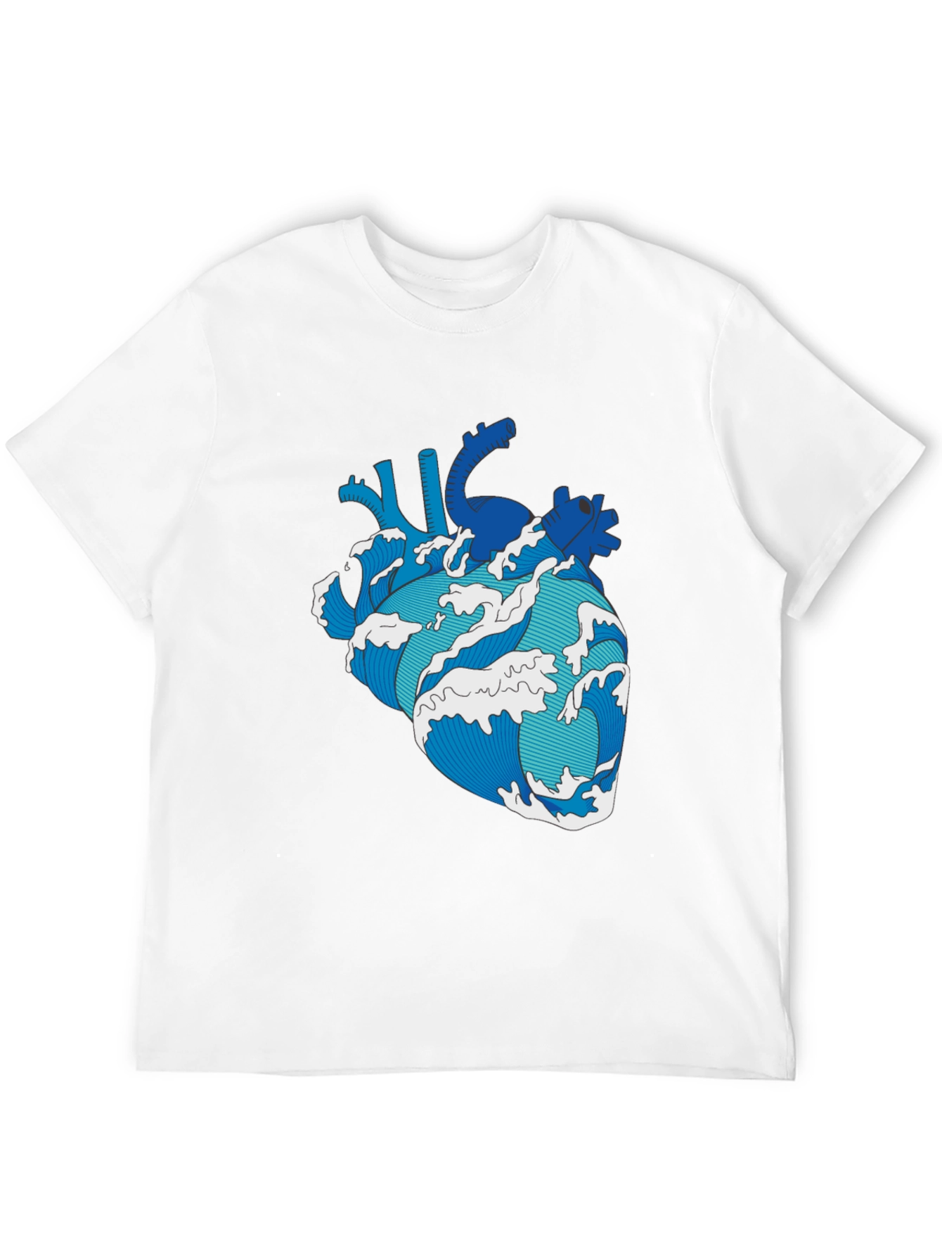 Wave Heart Black T-Shirt
