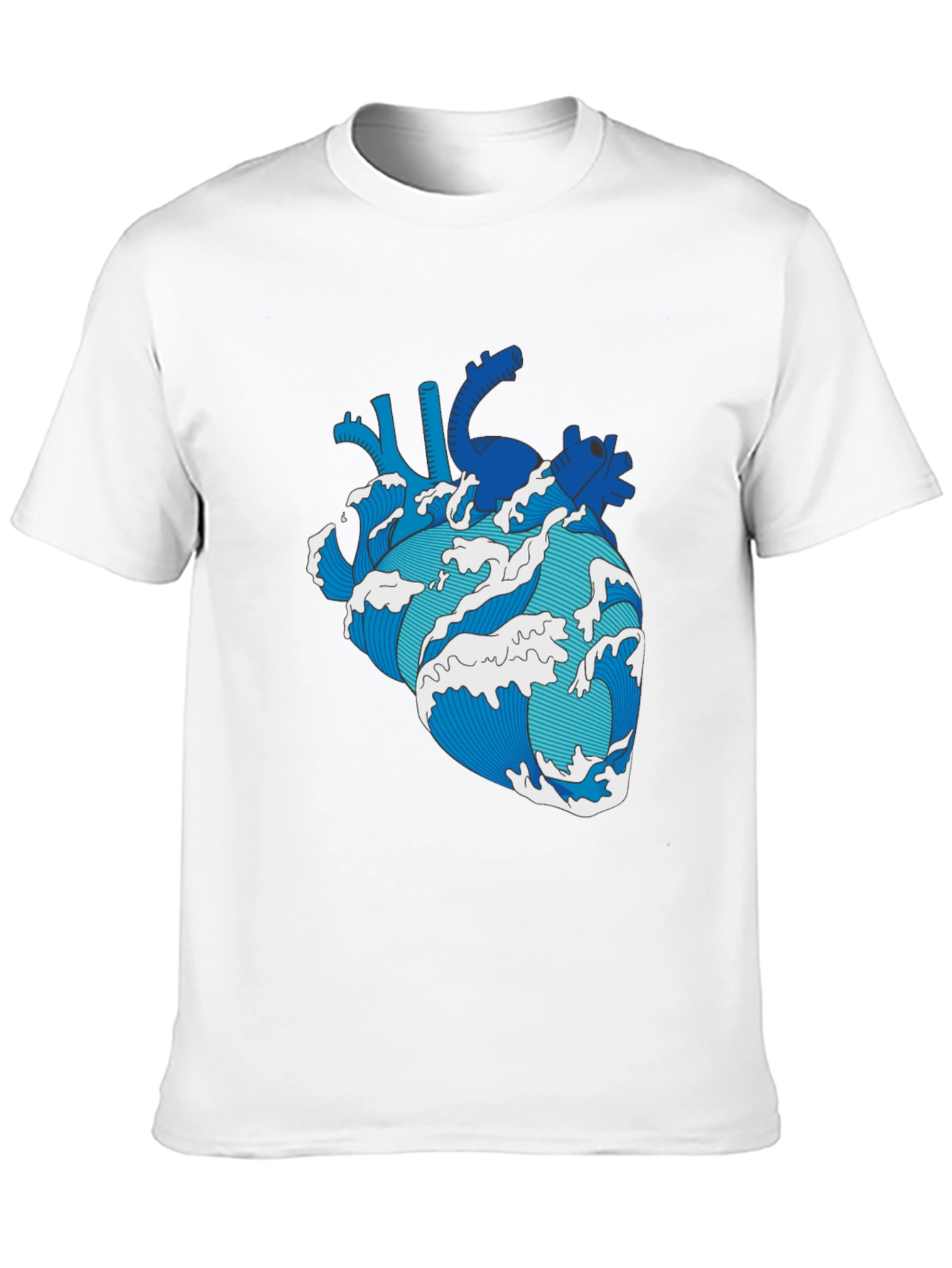 Wave Heart Black T-Shirt