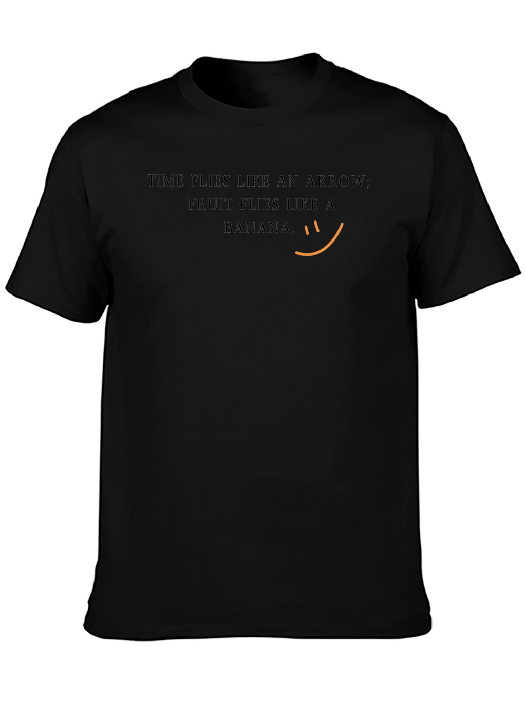 Time Flies Black T-Shirt - Funny Slogan Tee