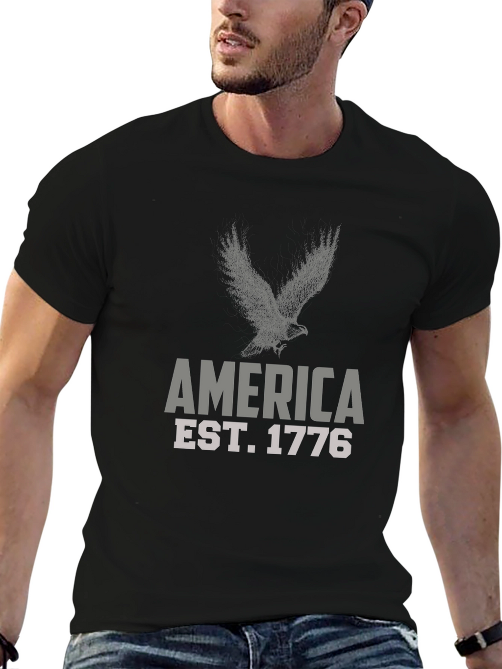 America Est. 1776 Eagle Graphic T-Shirt