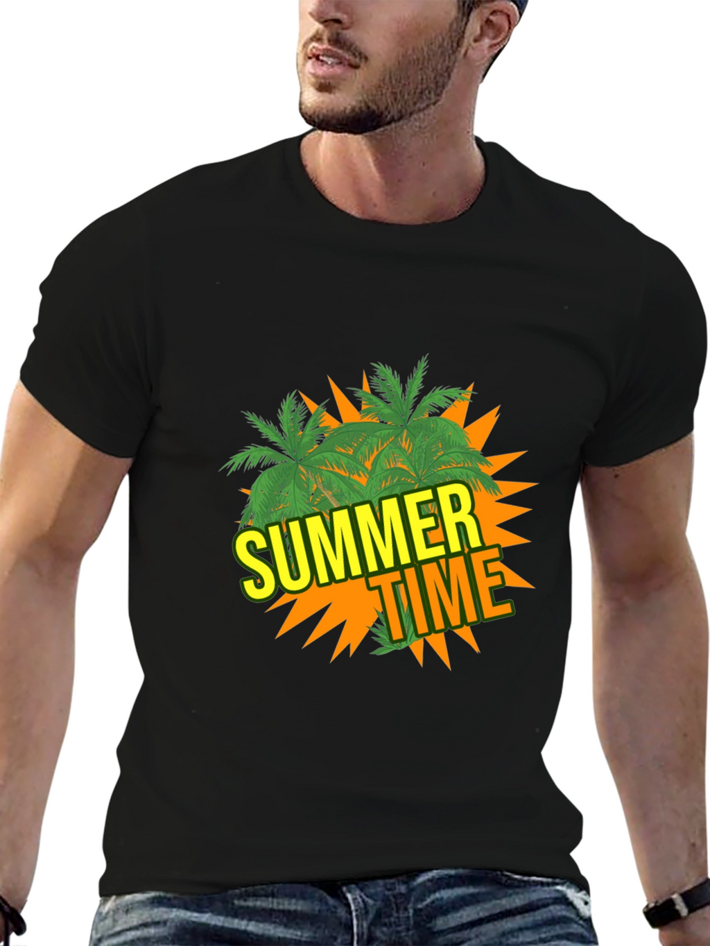 Summer Time Palm Tree Graphic Tee