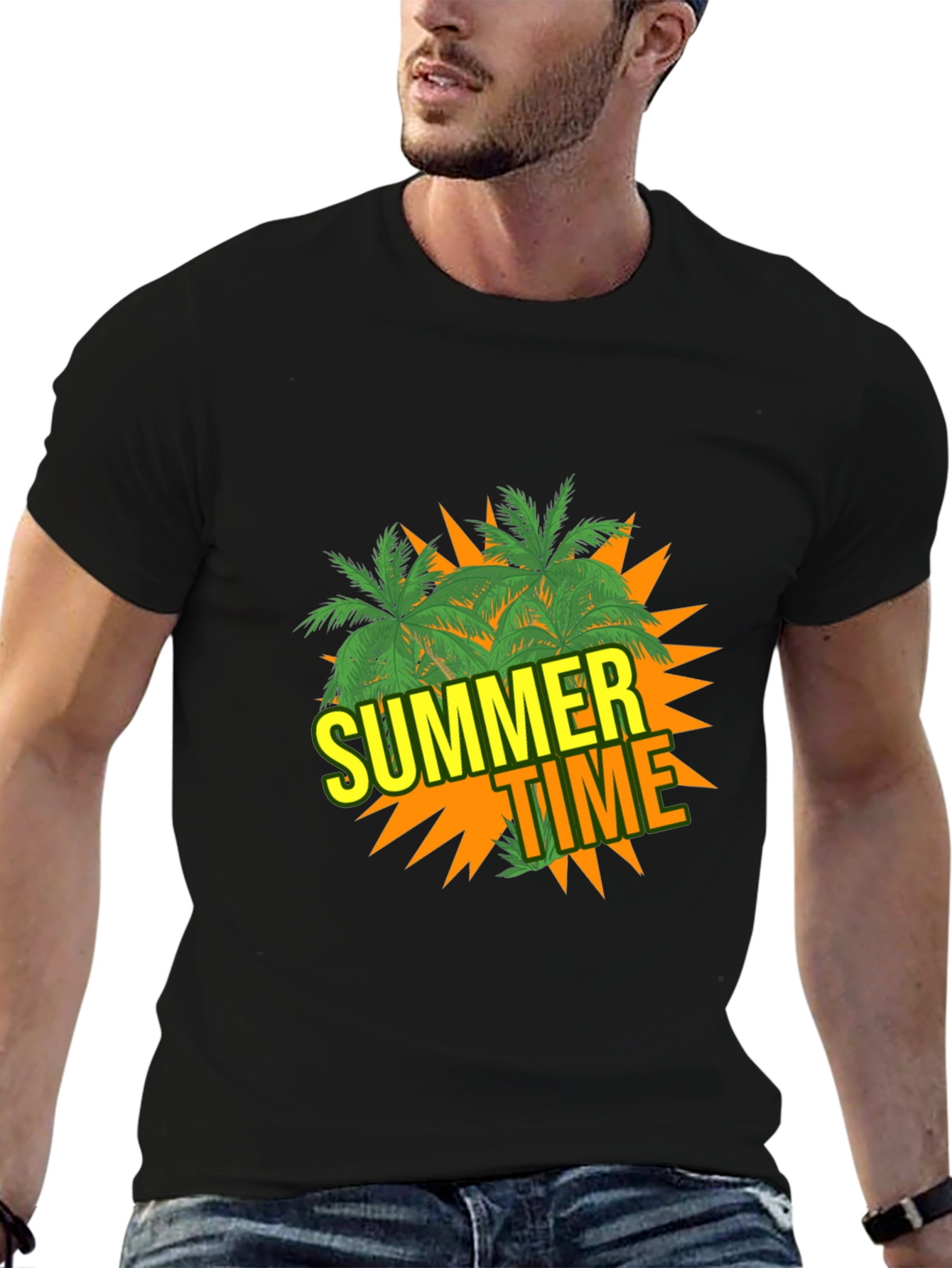 Summer Time Palm Tree Graphic Tee