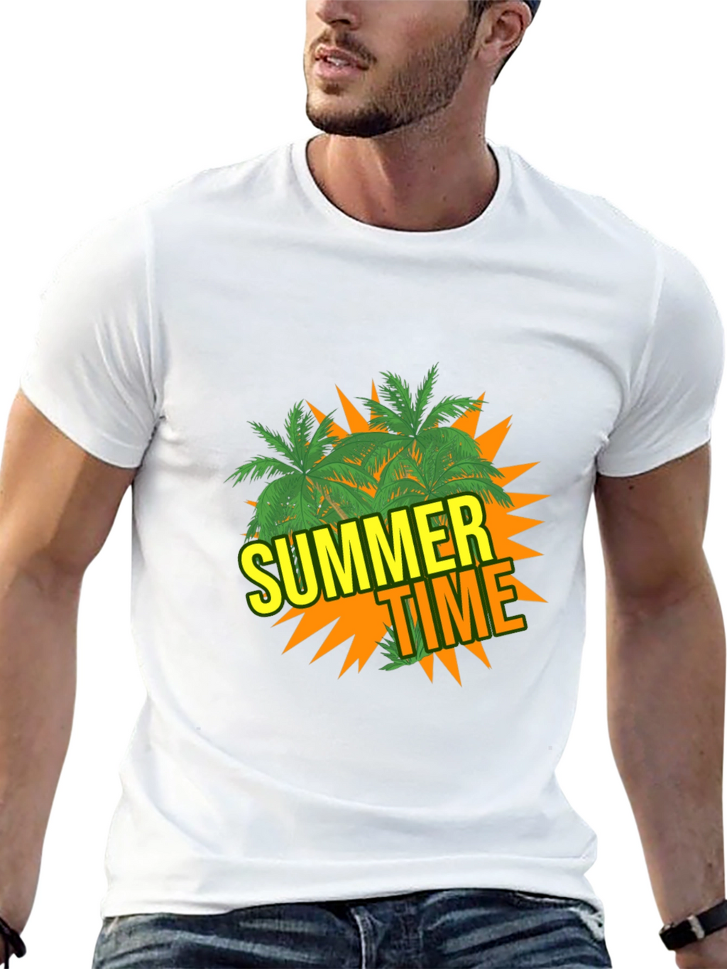 Summer Time Palm Tree Graphic Tee